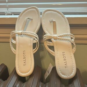 NWT Talbots White Sandals Size 7M